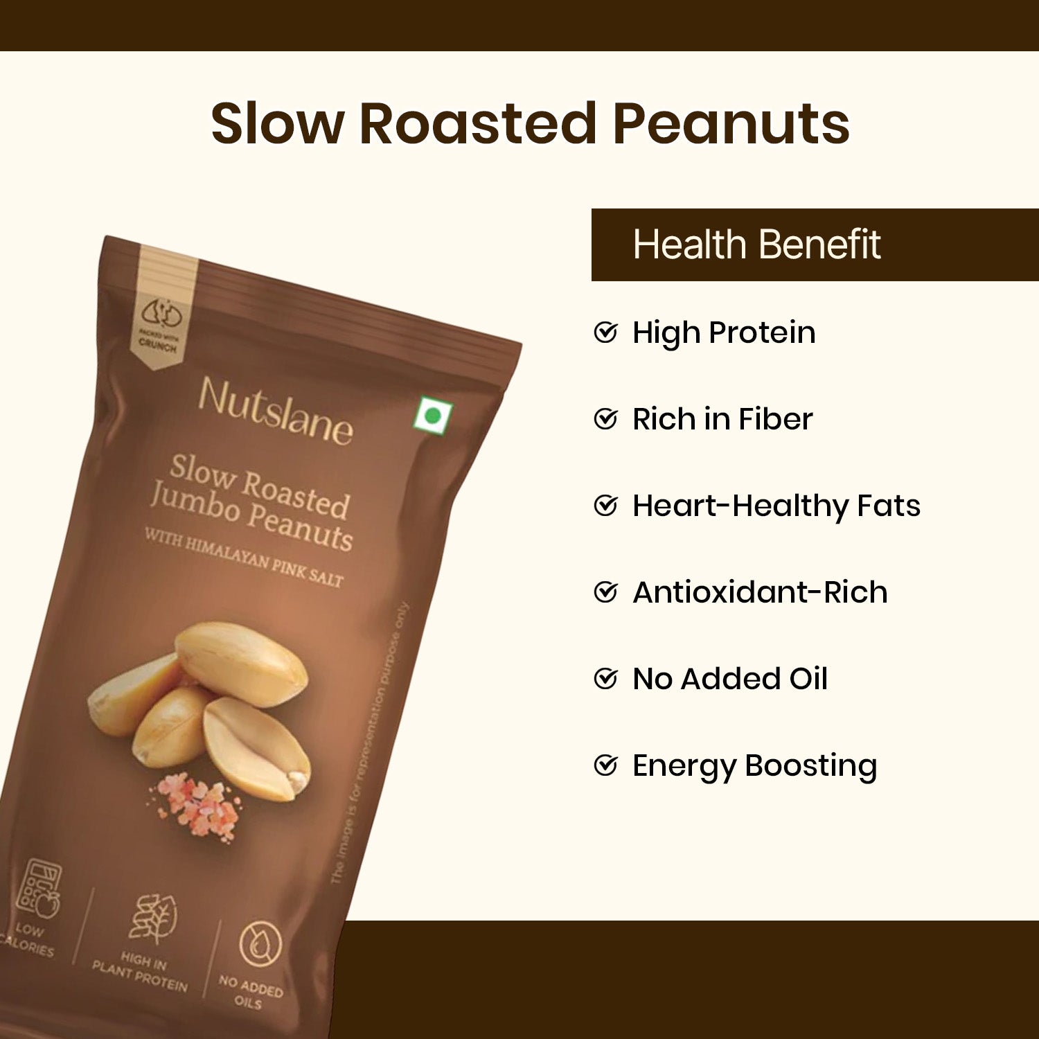Salted & Roasted Peanuts (Moongfali) ā Crunchy Snack (30g)