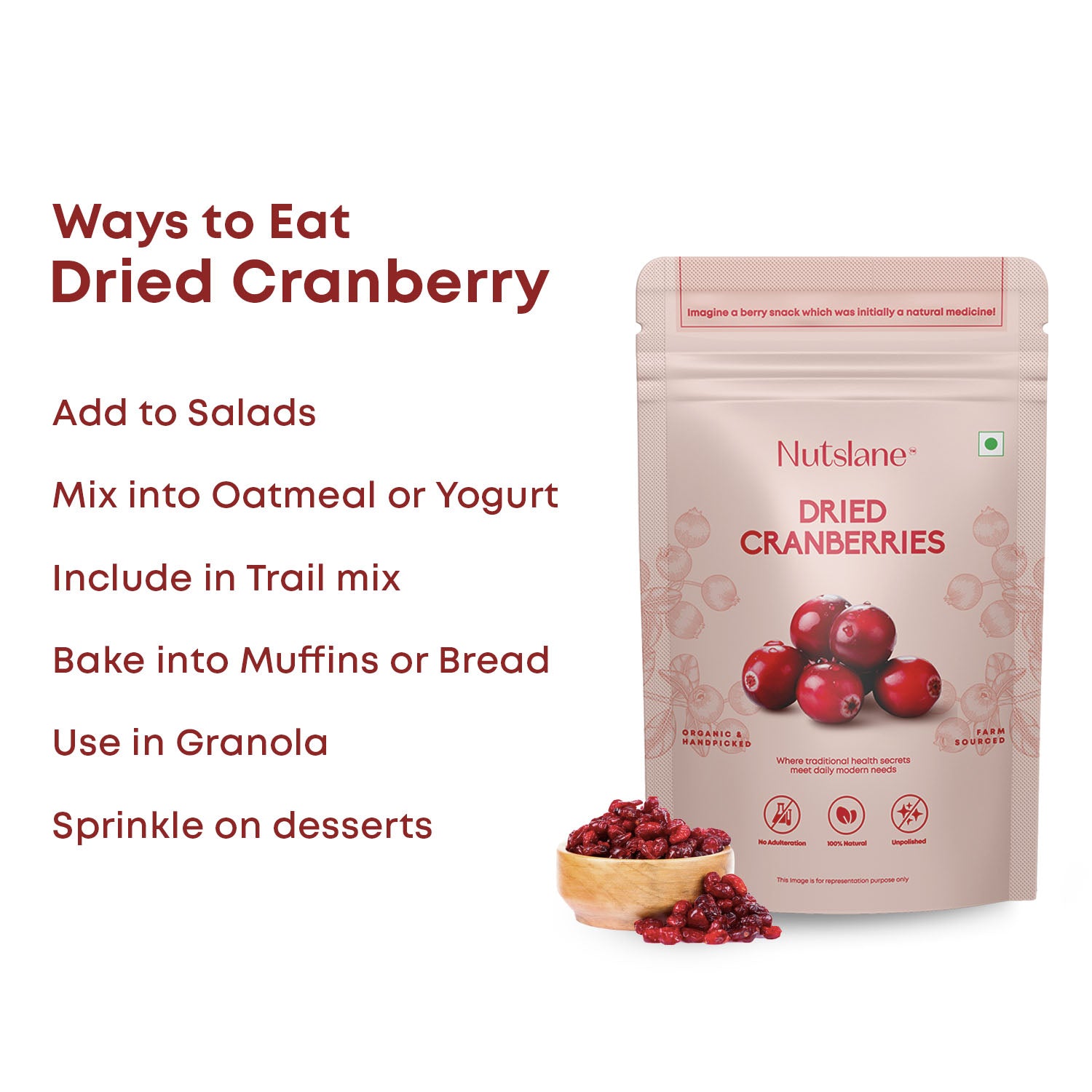 Dried Whole Californian Cranberries