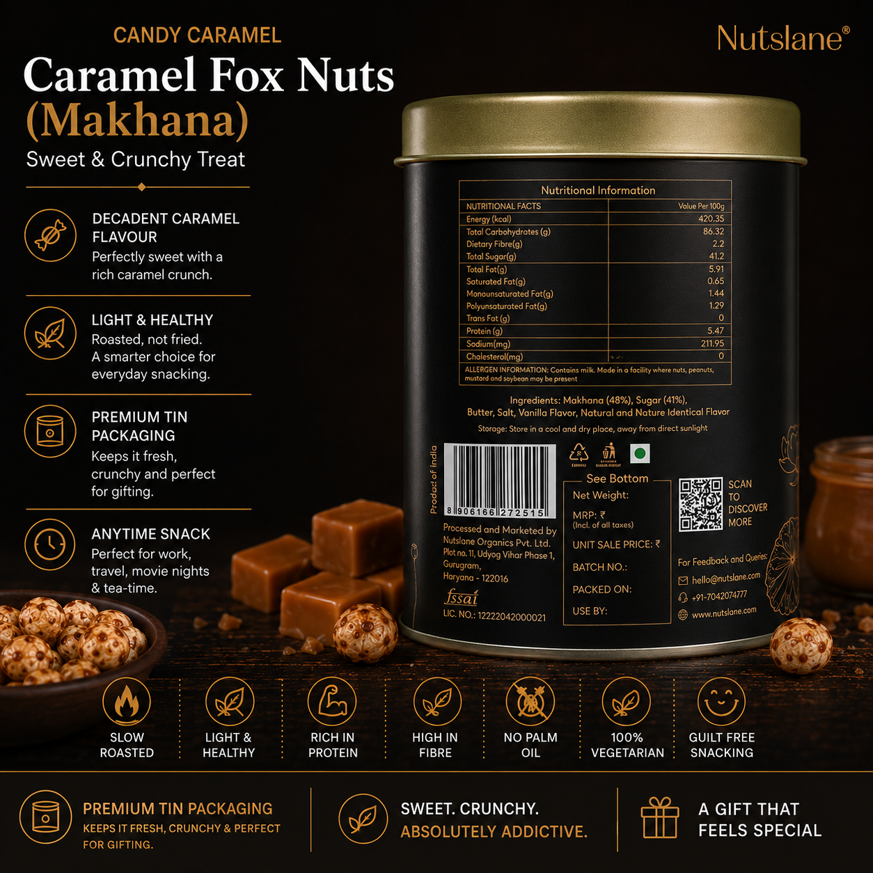 Caramel Fox Nuts (Makhana) – Sweet & Crunchy Treat