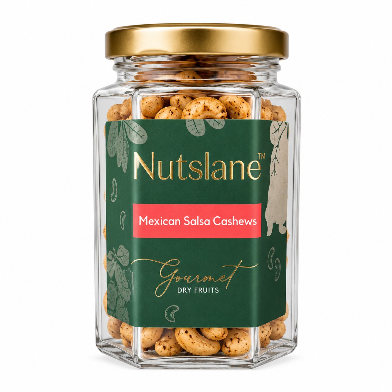 Mexican Salsa Cashews – Premium Flavoured Cashews in Glass Jar | Zesty, Crunchy & Irresistible
