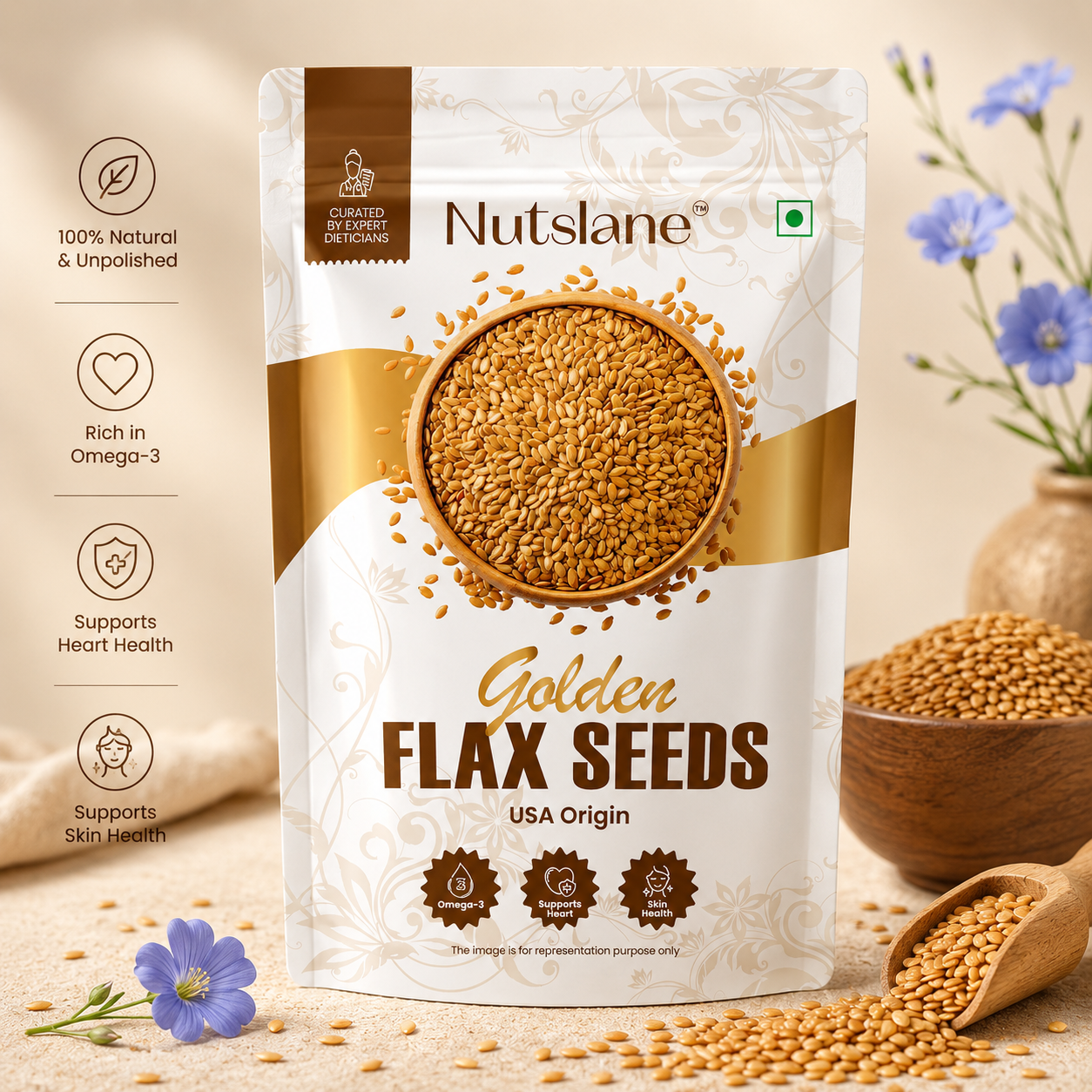 Golden Flax Seeds (Alsi) – Omega-3 Rich, High Fiber Superfood