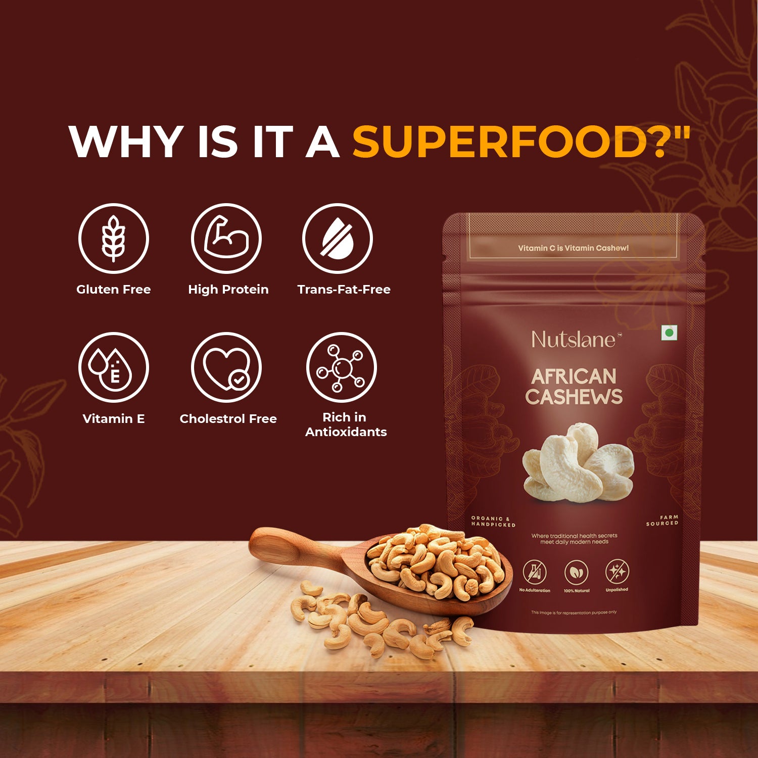 African Cashews Pack of 2 ( 500g Each)