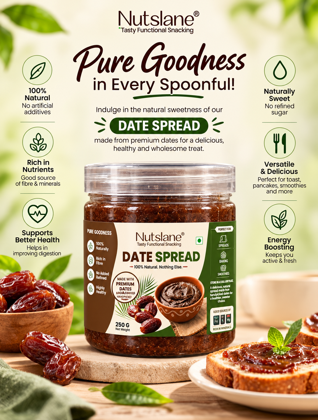Nutslane Premium Date Spread - 250g