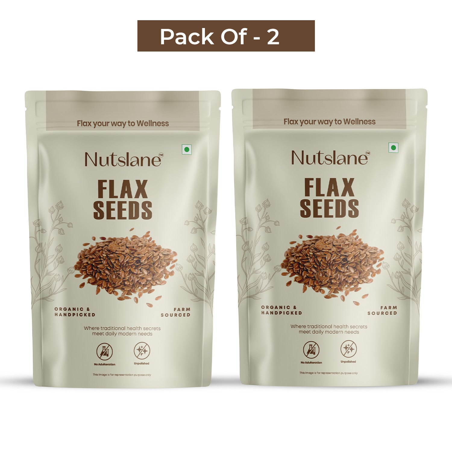 Premium Raw Flax Seeds Pack of 2 - Each 200g