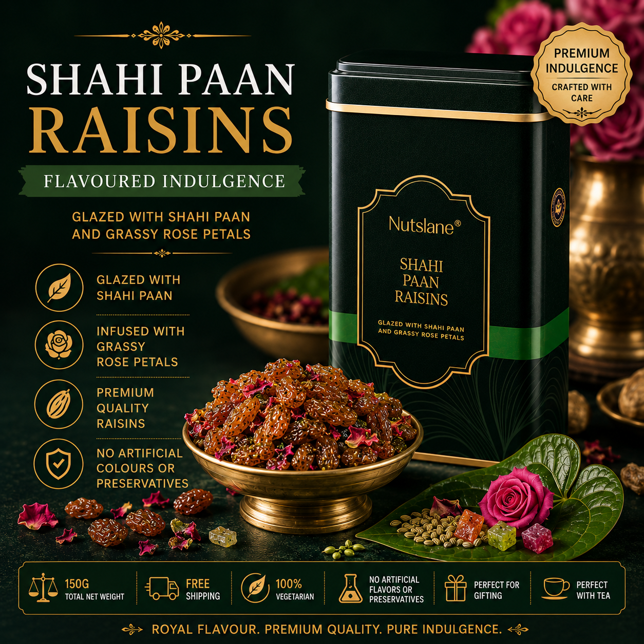 Shahi Paan Raisins – Luxury Tin Pack, Flavoured Indulgence