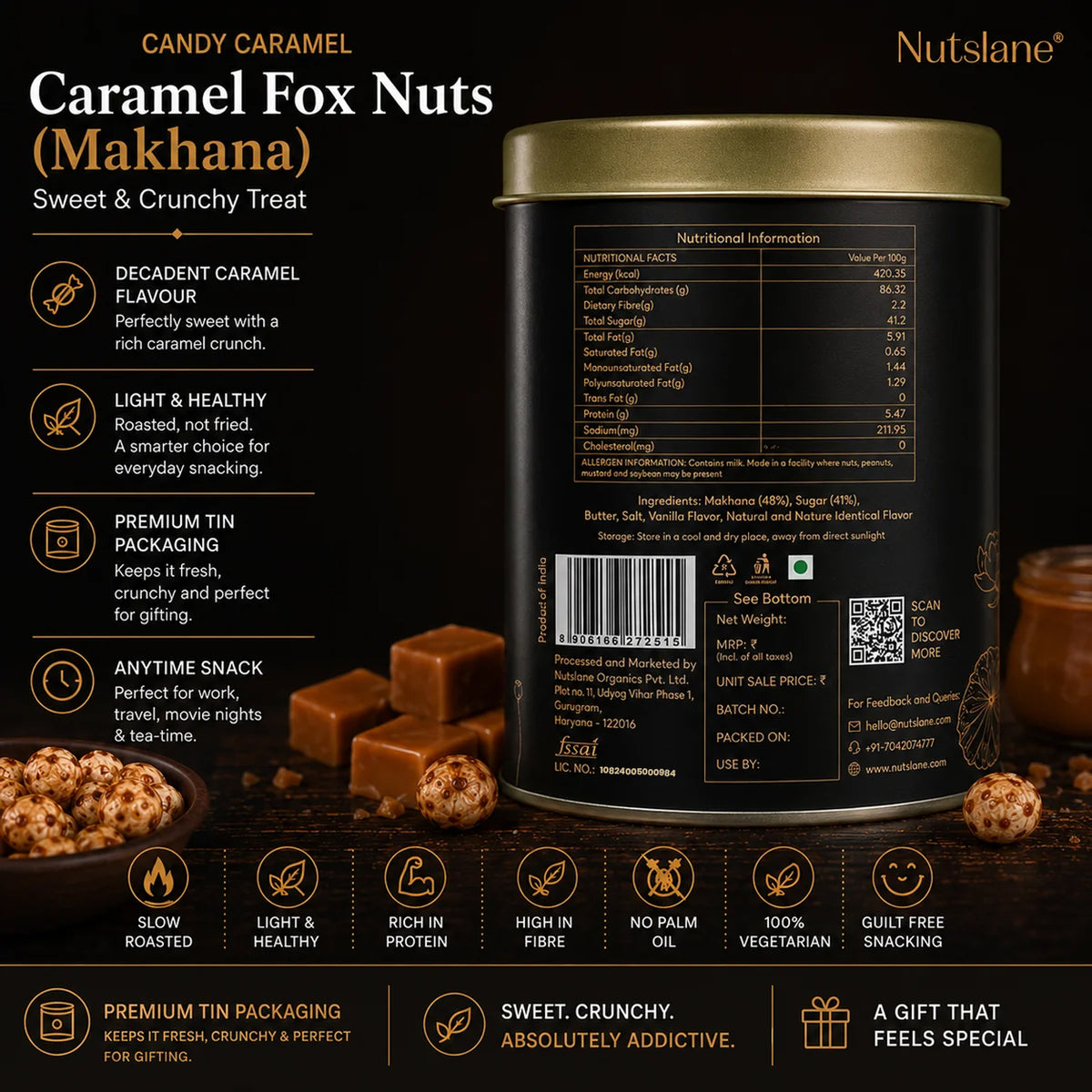 Caramel Fox Nuts (Makhana) – Sweet & Crunchy Treat