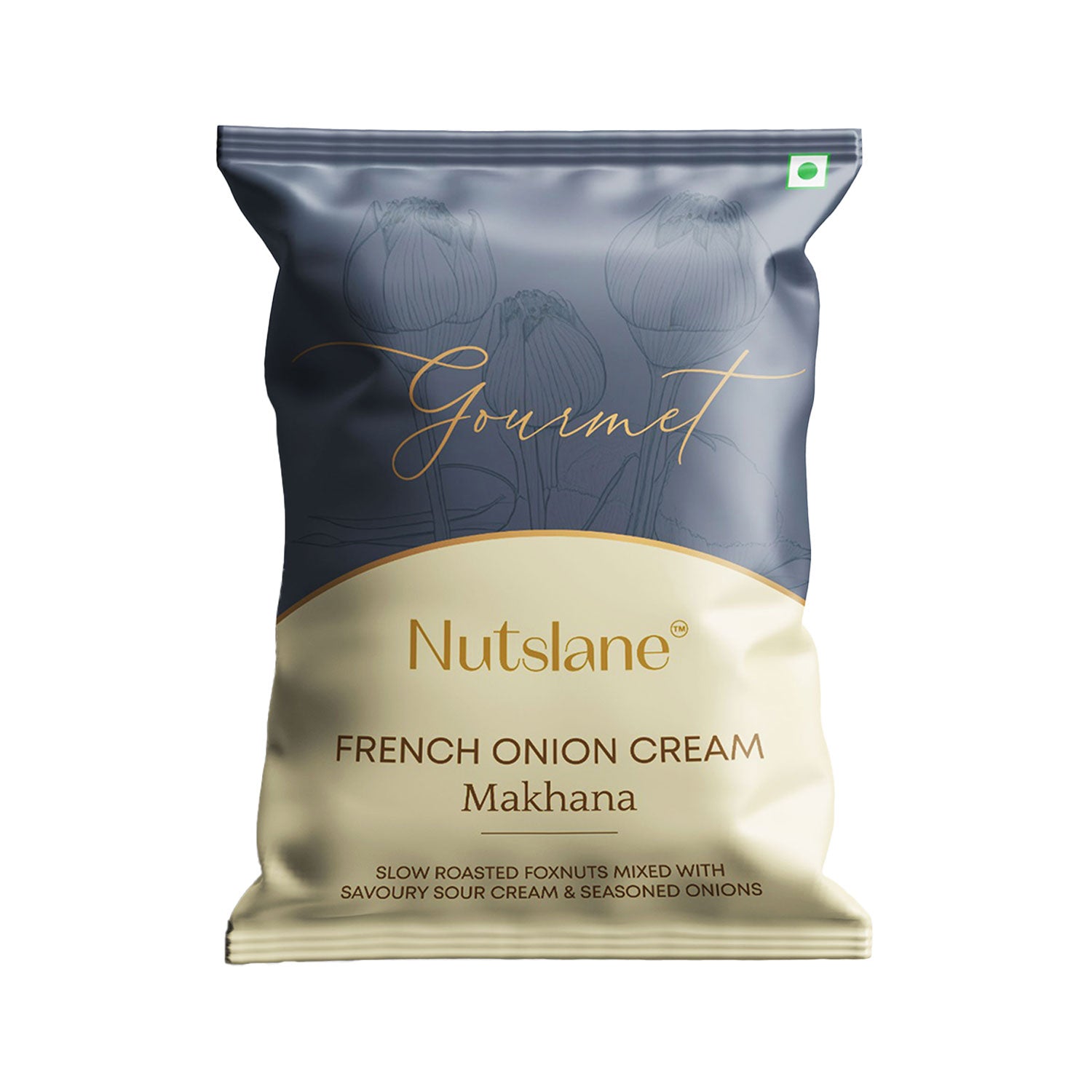 French Onion Flavoured Makhana | Roasted Fox Nuts | Savoury Healthy Snack Pouch