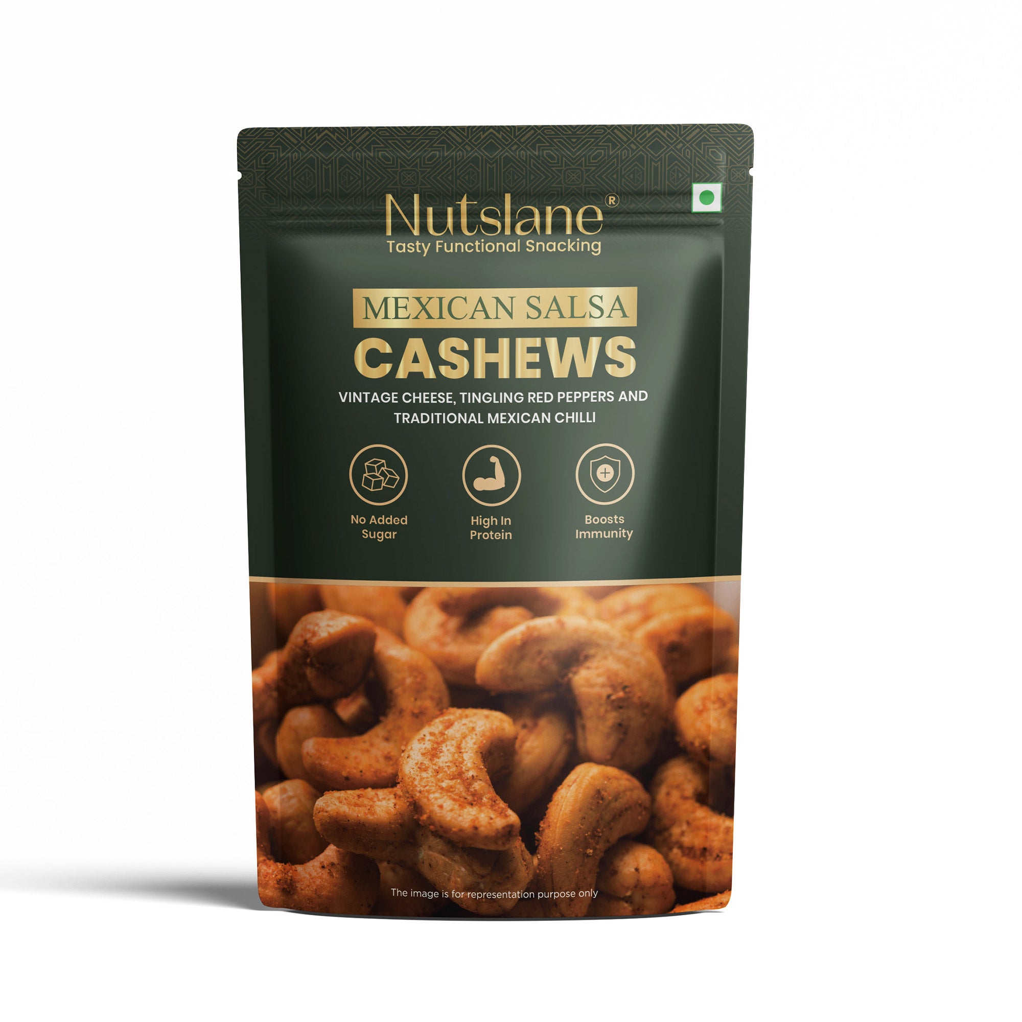 Mexican Salsa Cashews (Kaju) ā 20g Protein | Spicy & Crunchy Premium Cashews