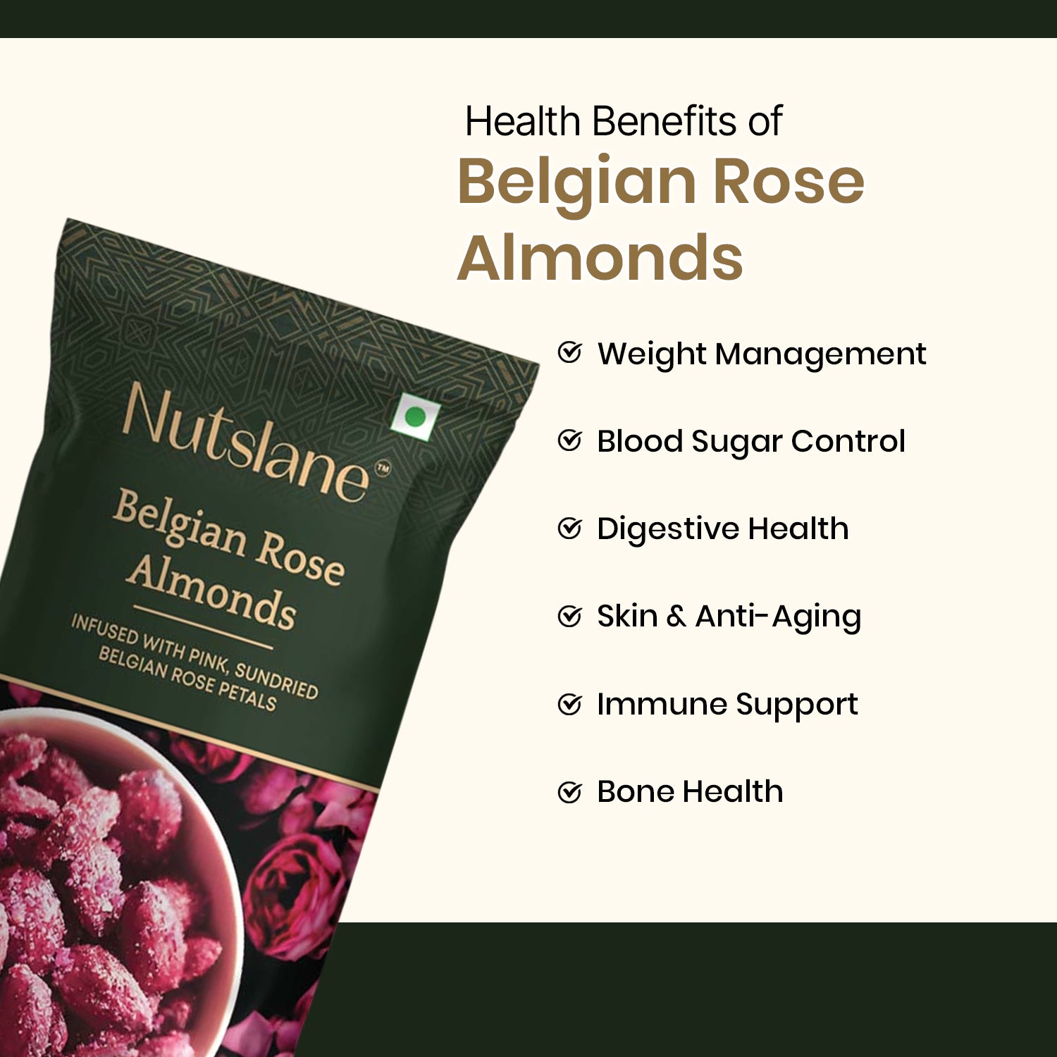 Belgian Rose Almonds On The Go Pack