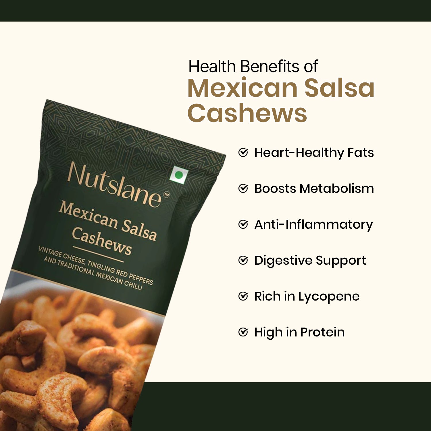Mexican Salsa Cashews (Kaju) – Spicy & Tangy Snack (30g)