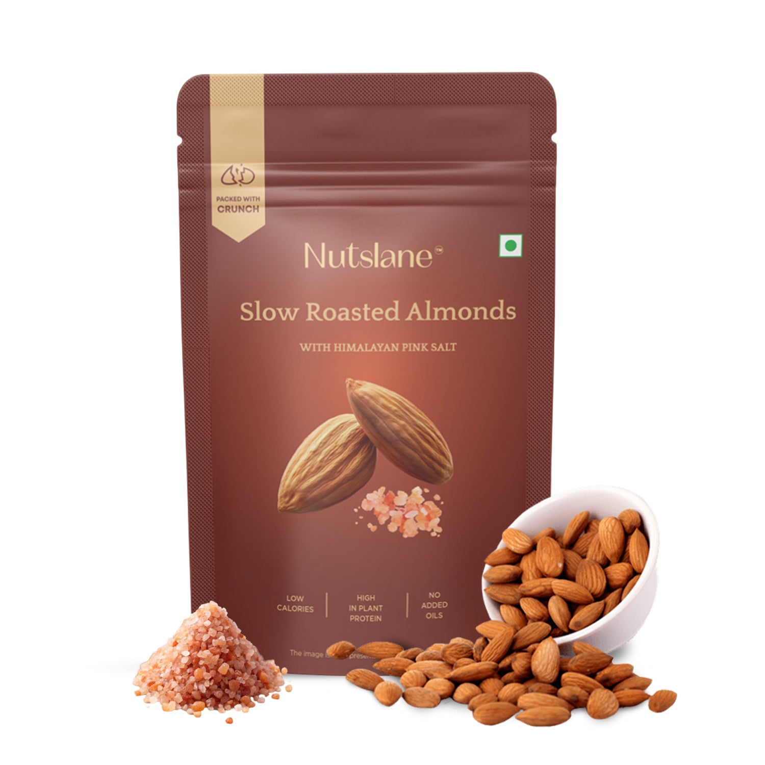 Roasted & Salted Almonds (Badam) ā Himalayan Salt