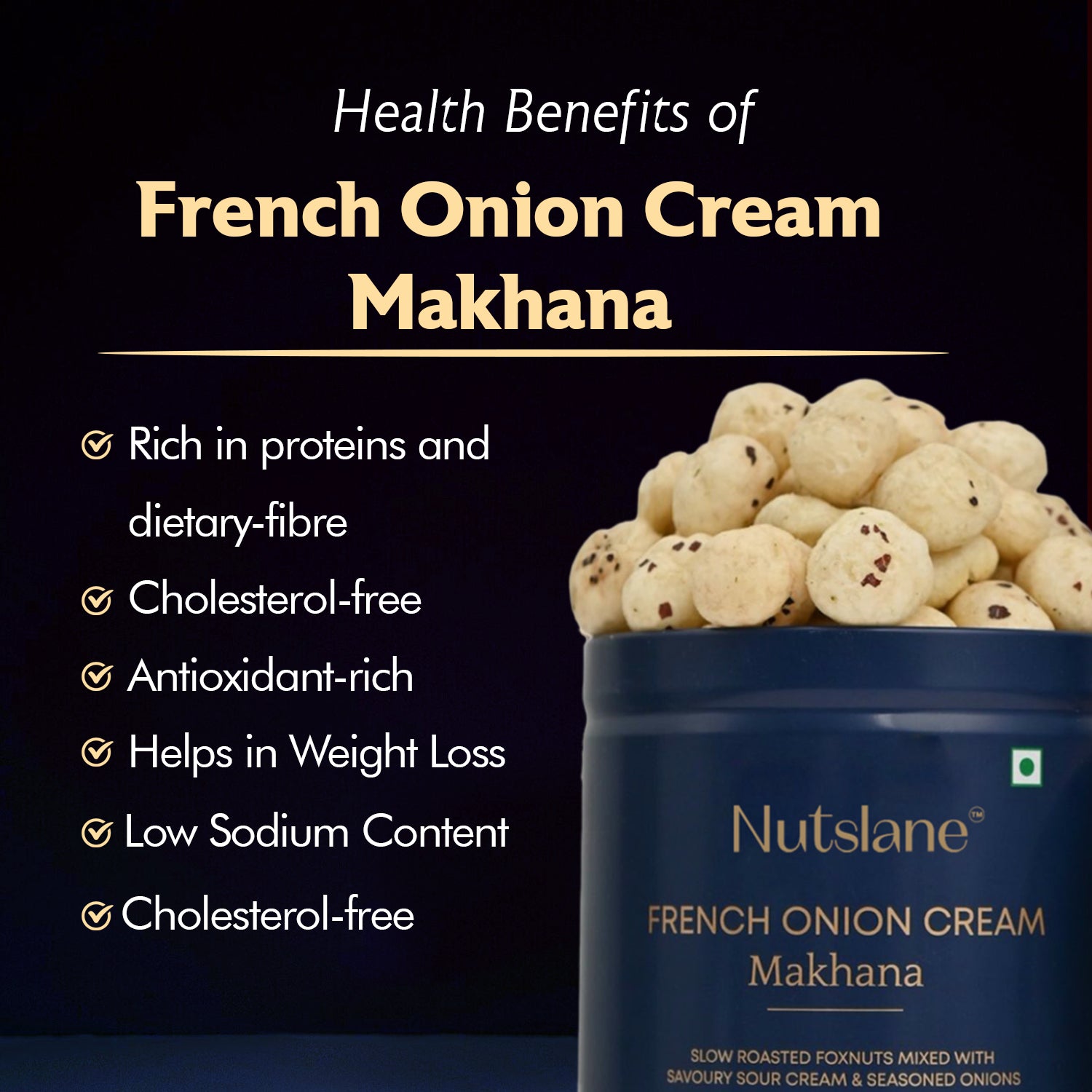 French Onion Cream Makhana - 50g