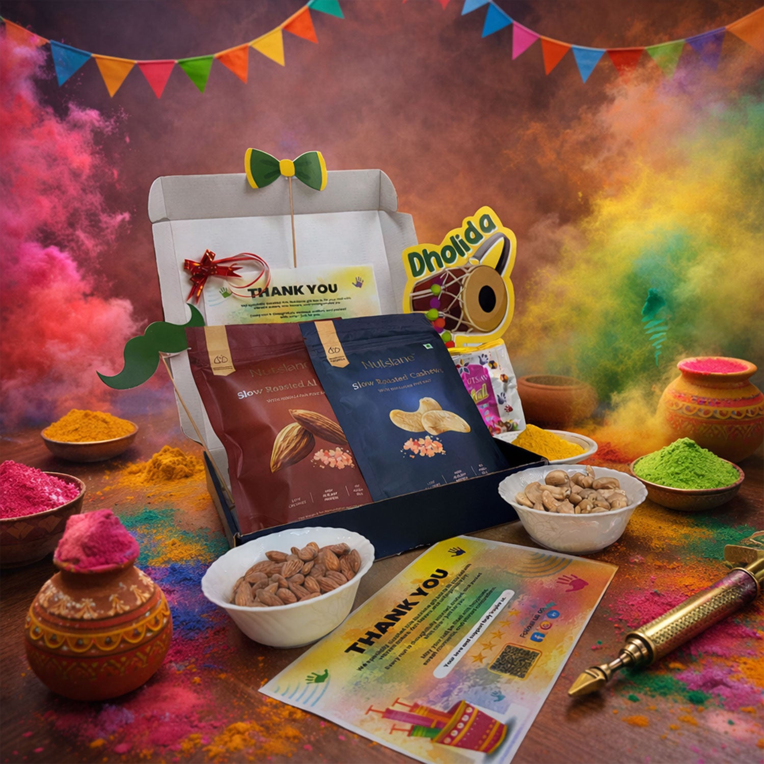 Holi Celebration Gift Box – Premium Dry Fruits Festive Hamper