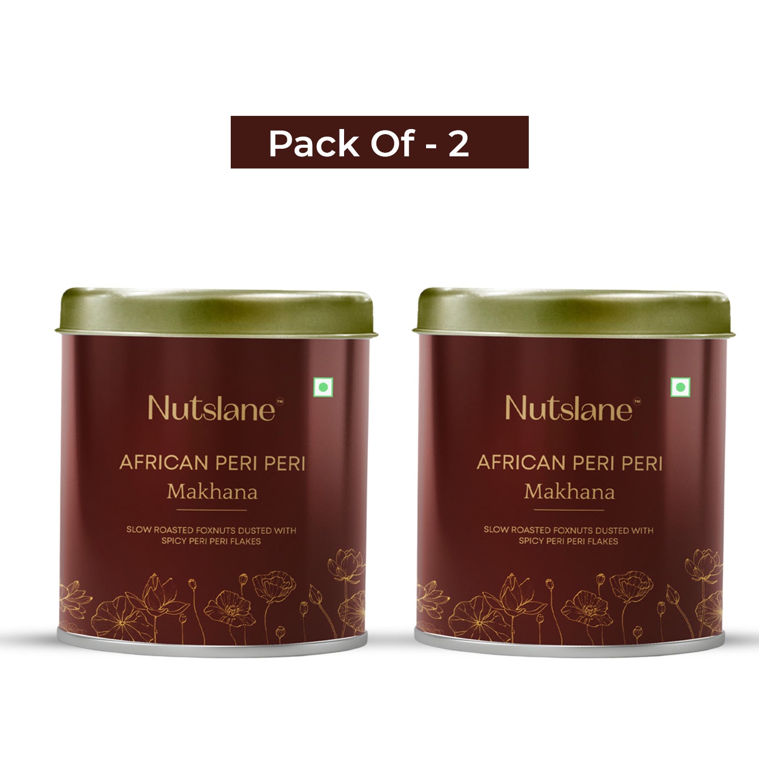 Premium African Peri Peri Makhana | Pack of 2 (Each 50g)