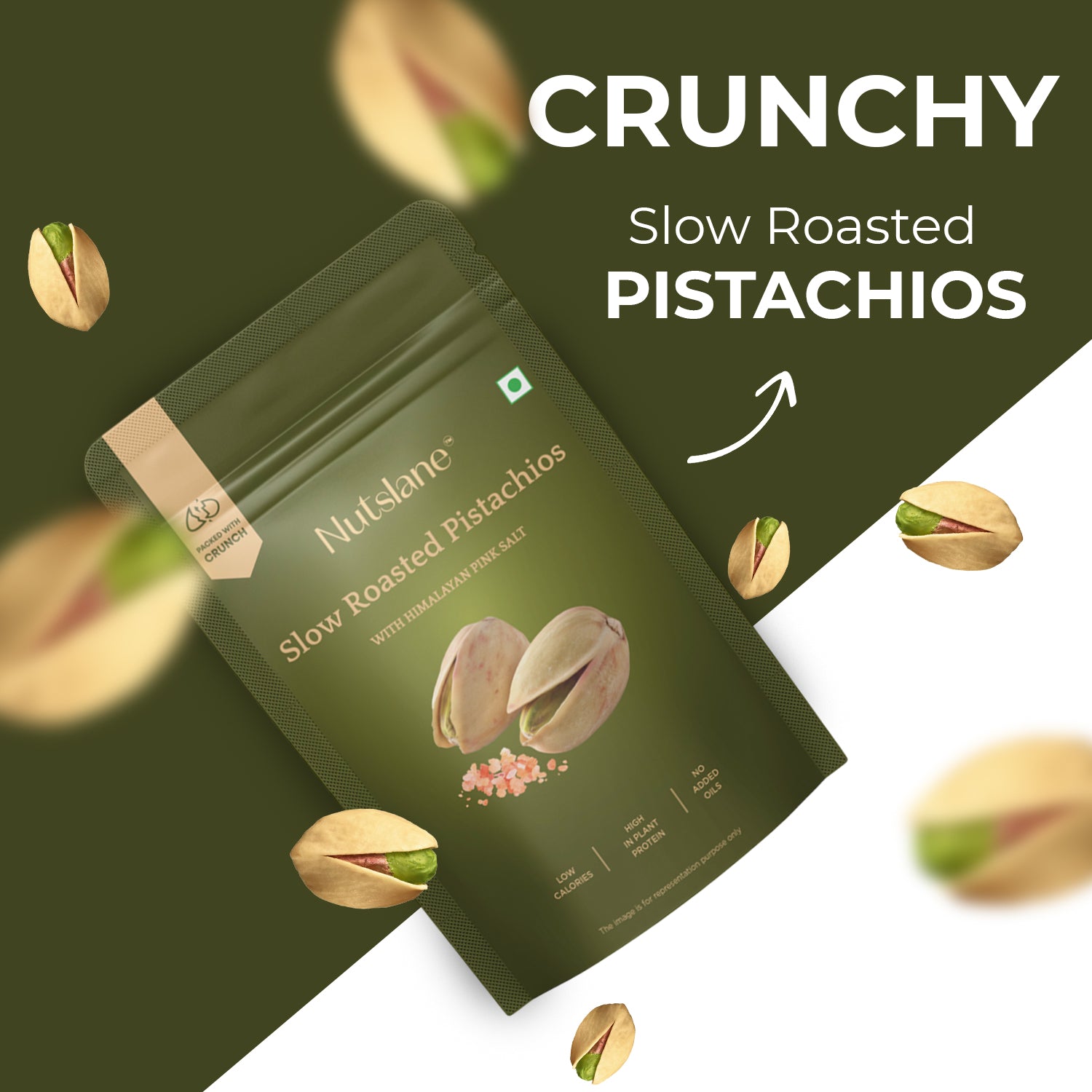 slow roasted pistachios with pink salt