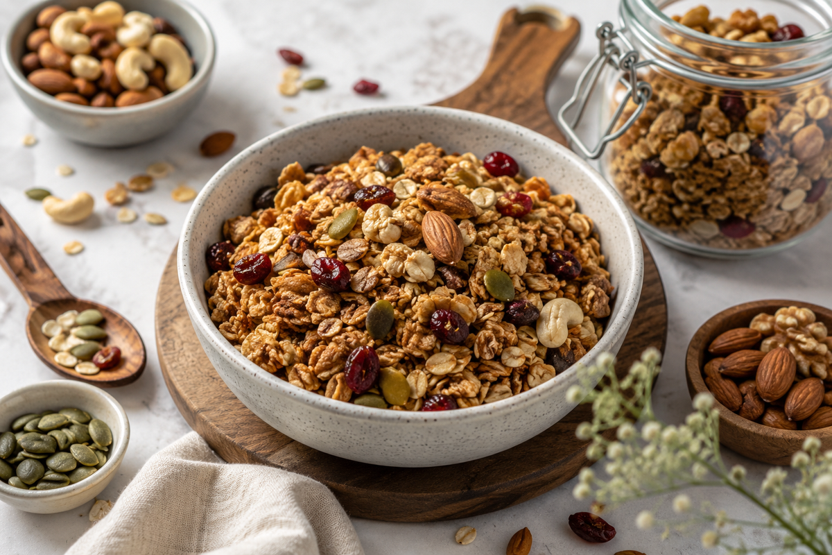 How to Make a Crunchy Dry Fruit Granola at Home: Easy Breakfast Recipe