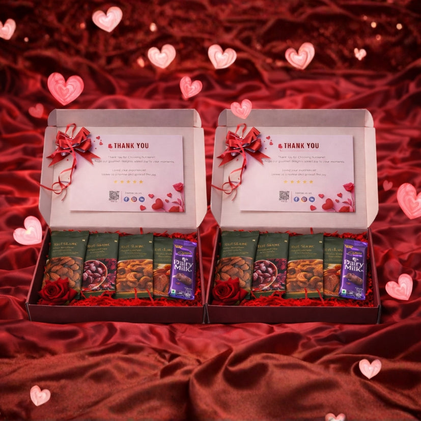 Nutslane Delight Valentine Gift Box – Premium Dry Fruit Gift Box