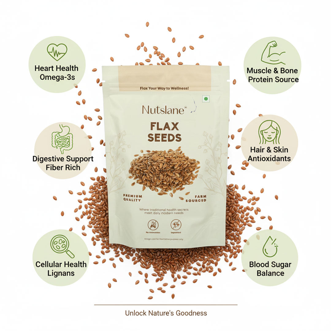 Premium Raw Flax Seeds | Pack of 2 - (Each 200g)