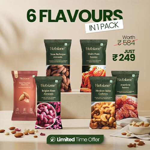 Nutslane Flavour Blast Pack – 6 Snack Packs (180g Total)