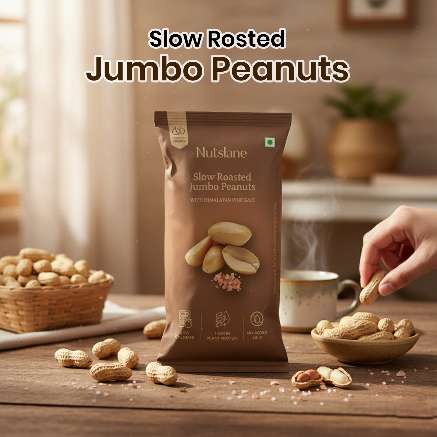 Salted and Roasted Jumbo Peanuts On The Go Pack