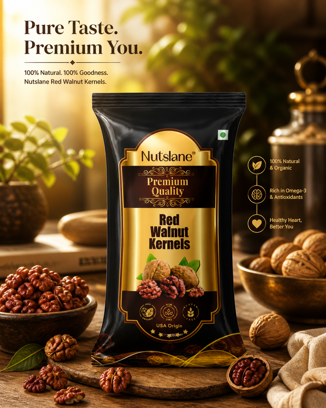 Premium Red Walnut Kernels - 30g