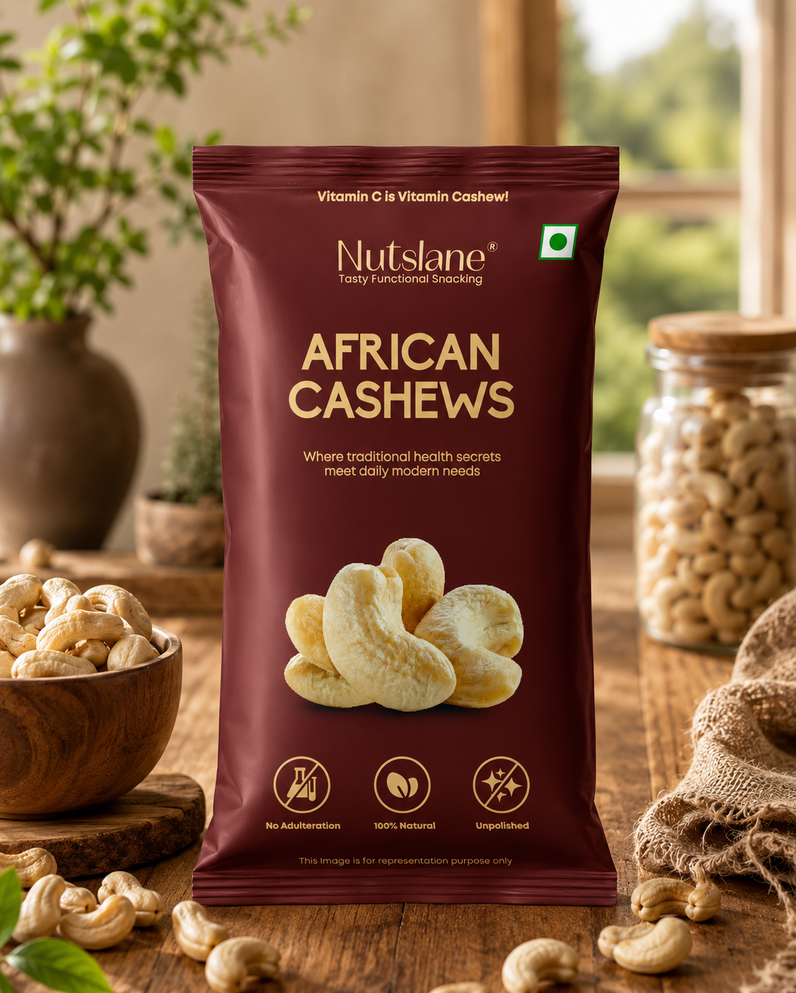 Nutslane African Cashews - 30g