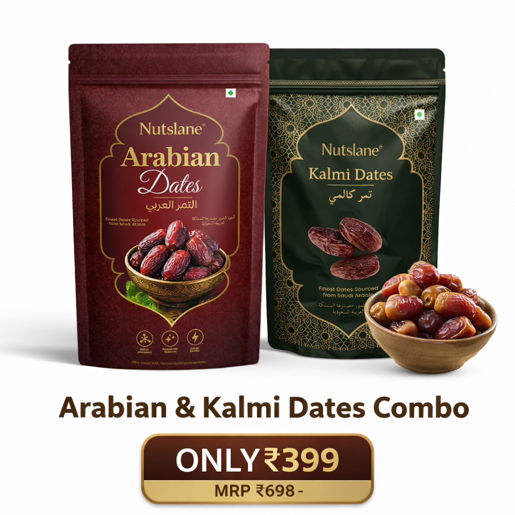 Nutslane Premium Arabian & Kalmi Dates Combo | Naturally Sweet | Healthy Energy Snack Pack (700g)