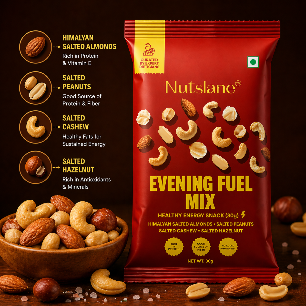 Evening Fuel Mix – Healthy Energy Snack (30g)