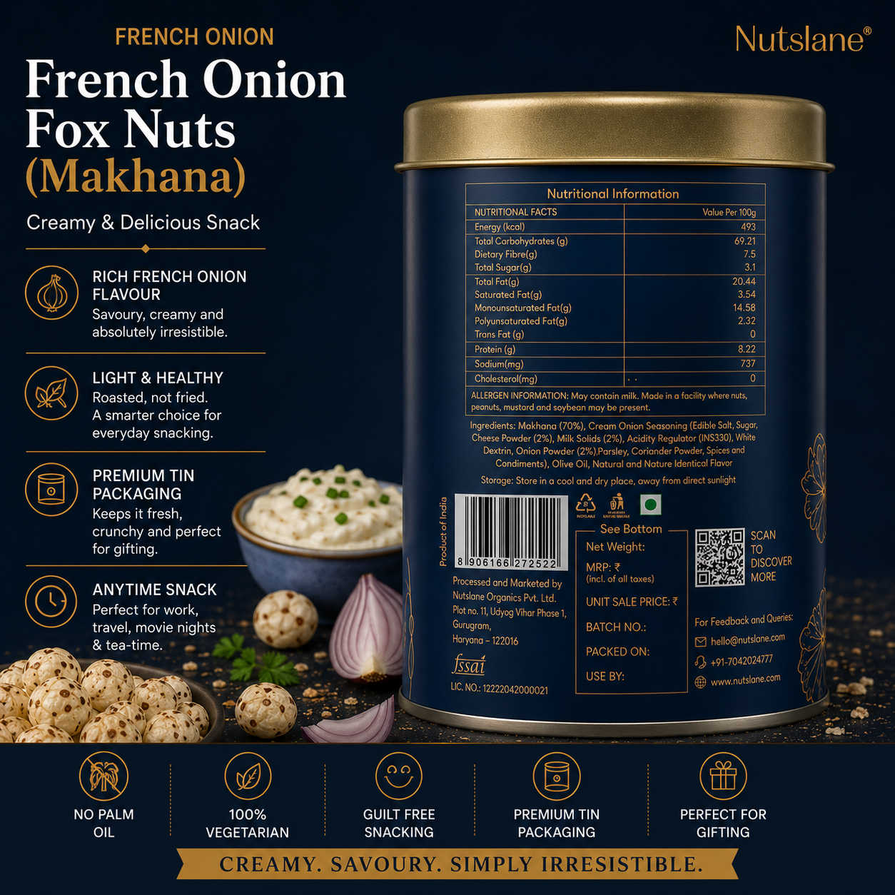 French Onion Fox Nuts (Makhana) – Creamy & Delicious Snack