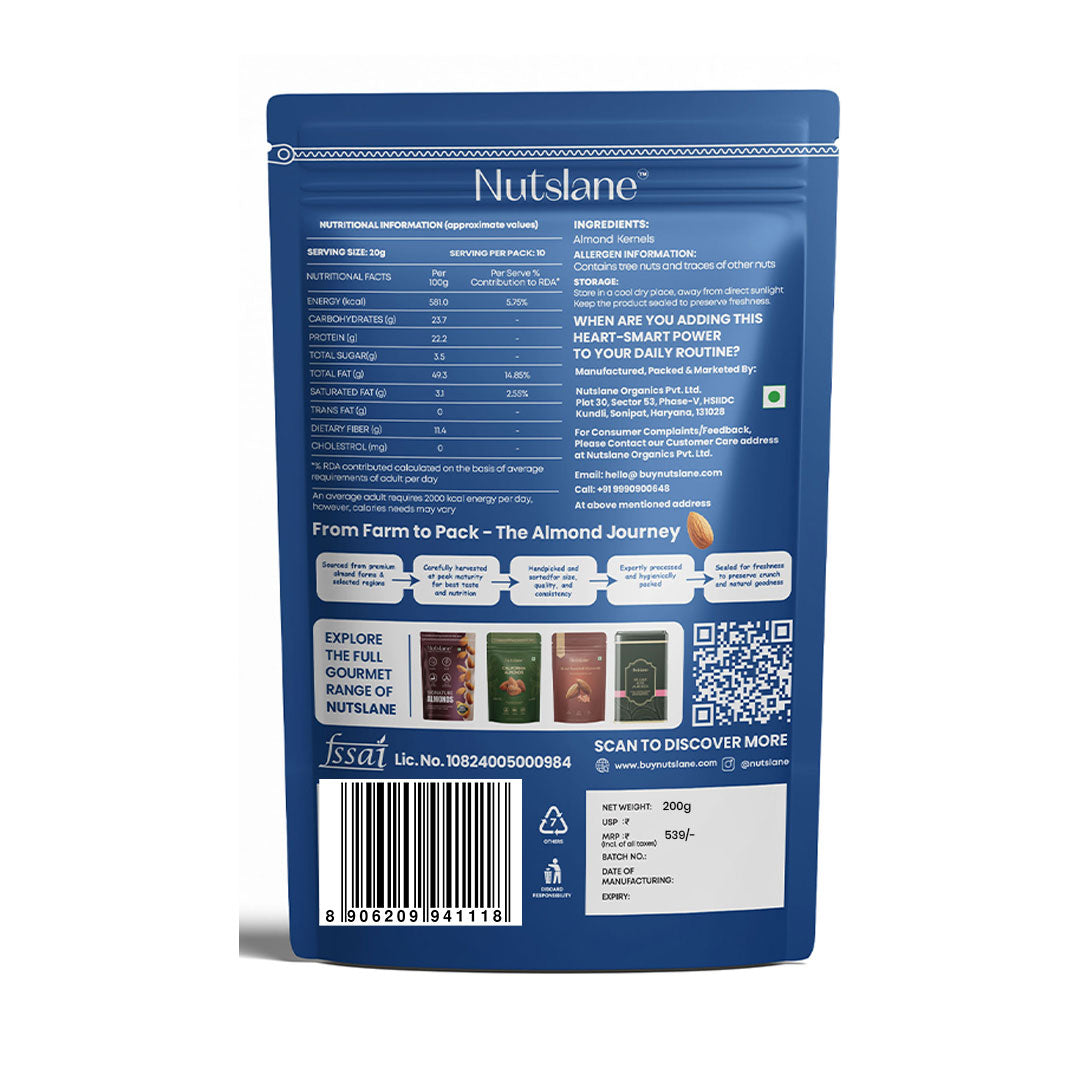 Nutslane Premium Almonds - 200g