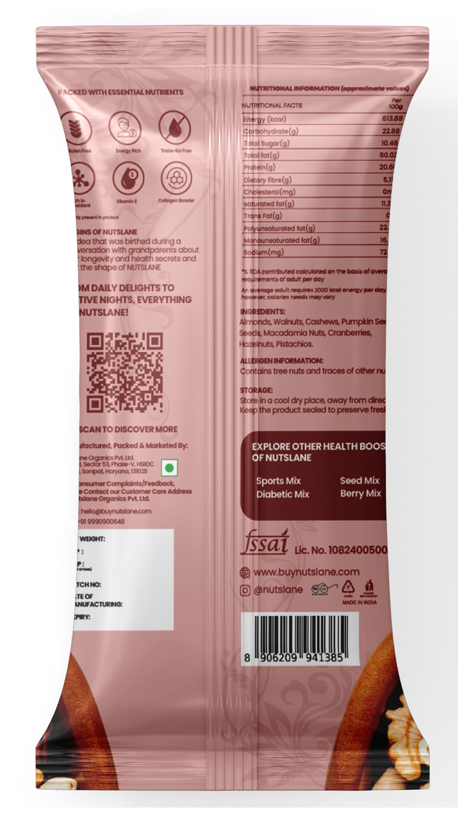 Skin Health Mix – Glow Boosting Nuts, Seeds & Berries (30g)