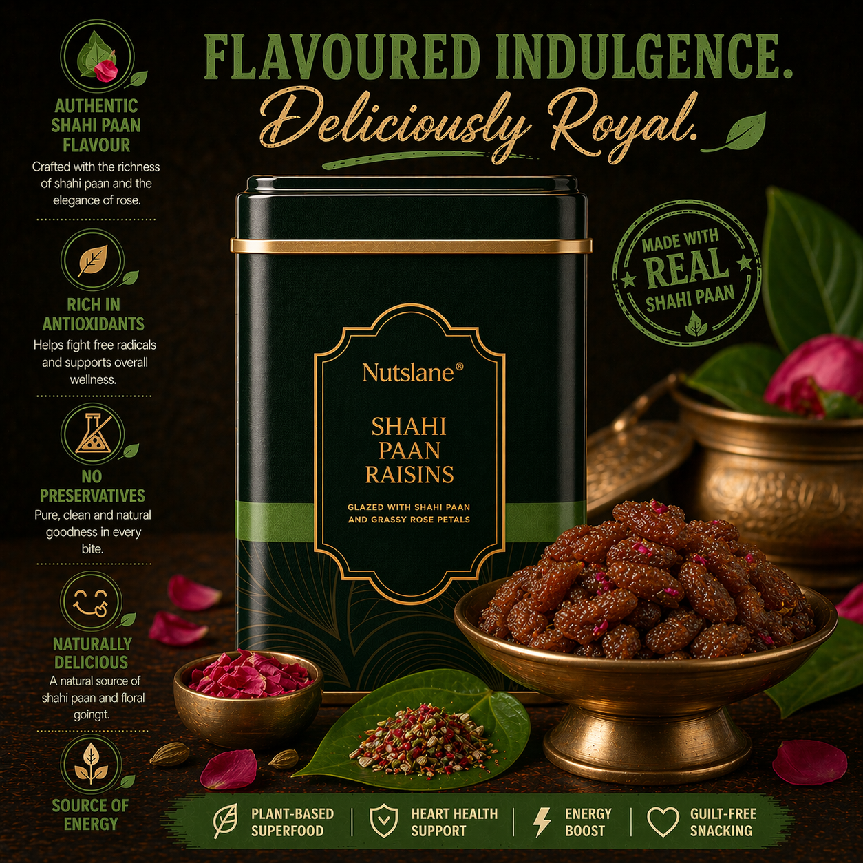 Shahi Paan Raisins – Luxury Tin Pack, Flavoured Indulgence