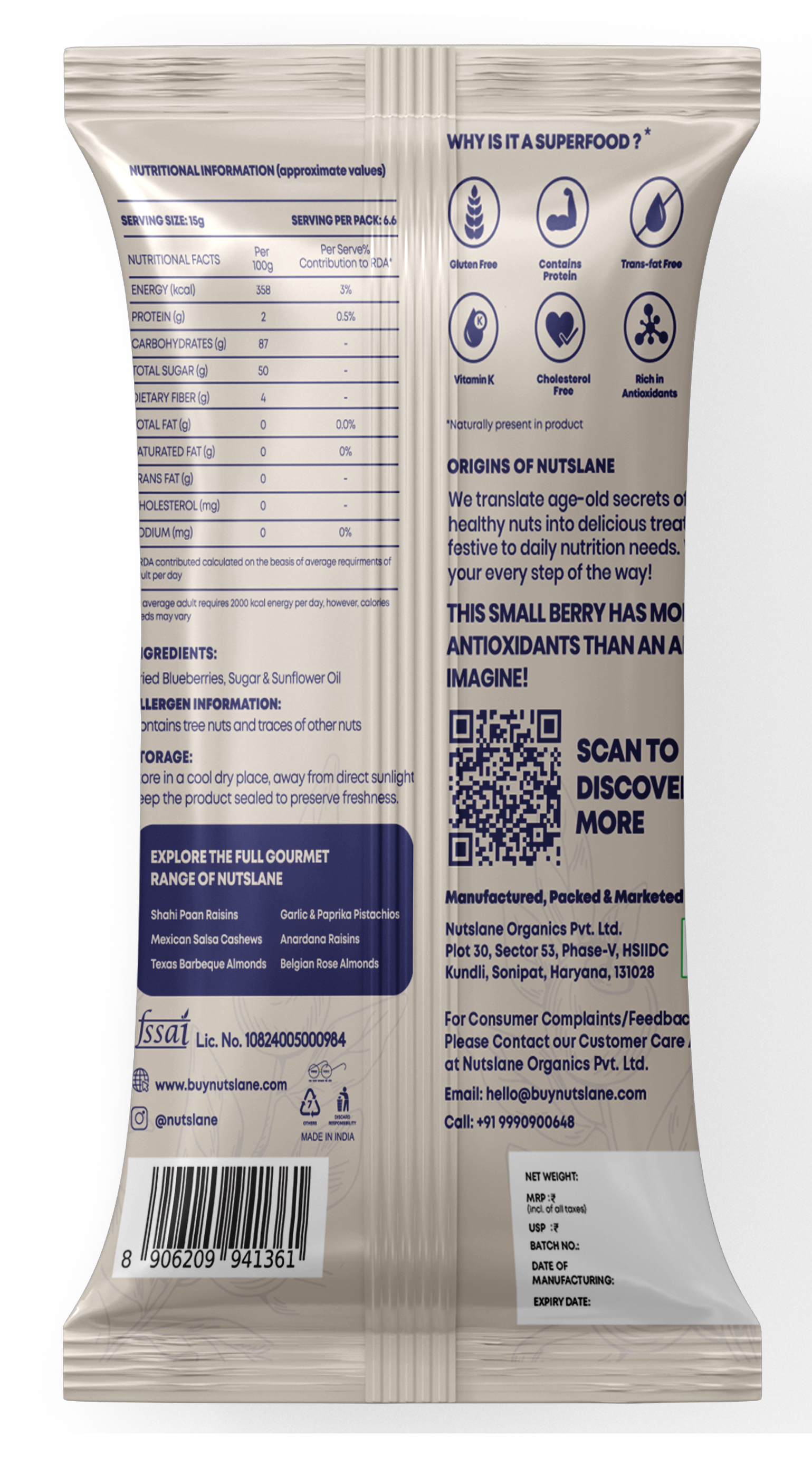 Nutslane Blueberry - 30g