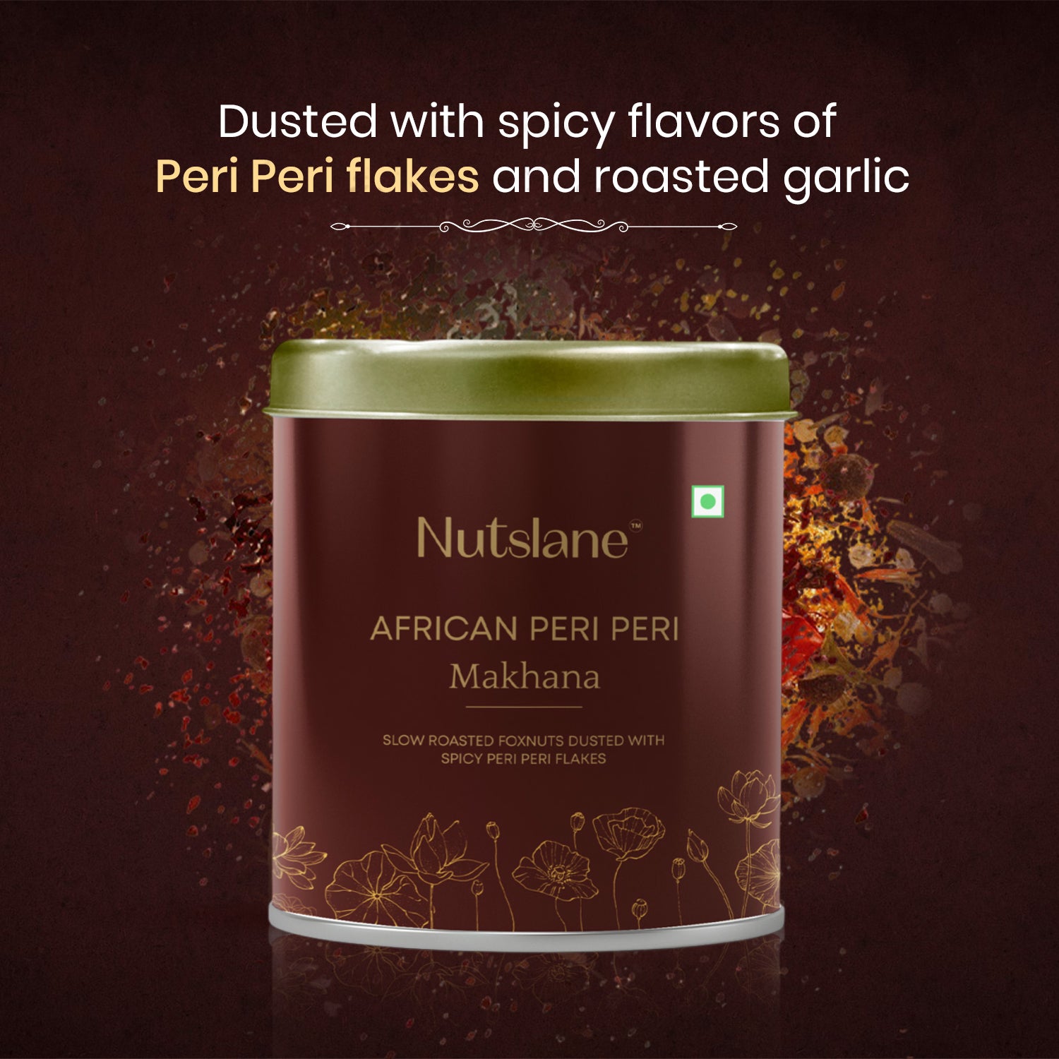 Premium African Peri Peri Makhana | Pack of 2 (Each 50g)