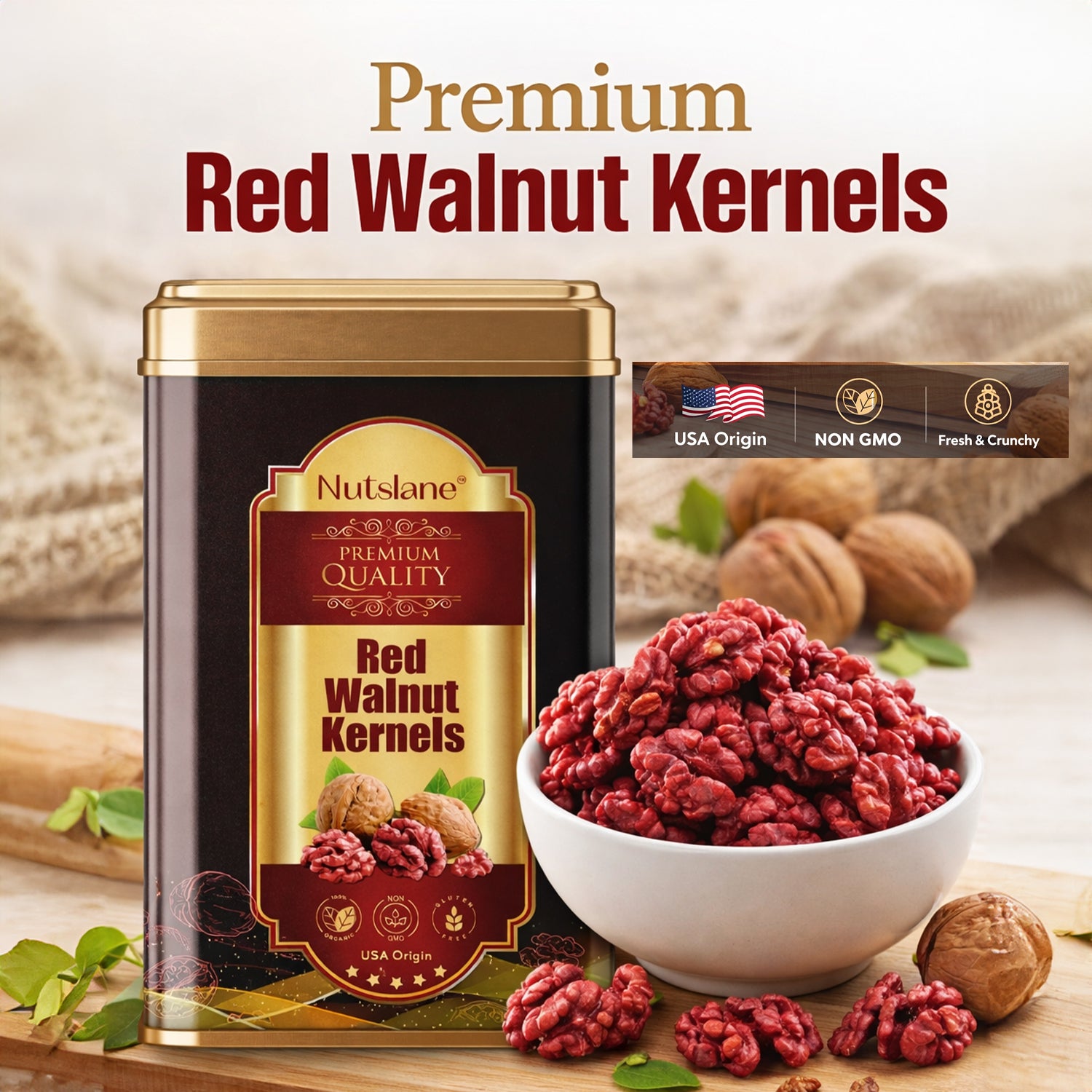 Premium Red Walnut Kernels