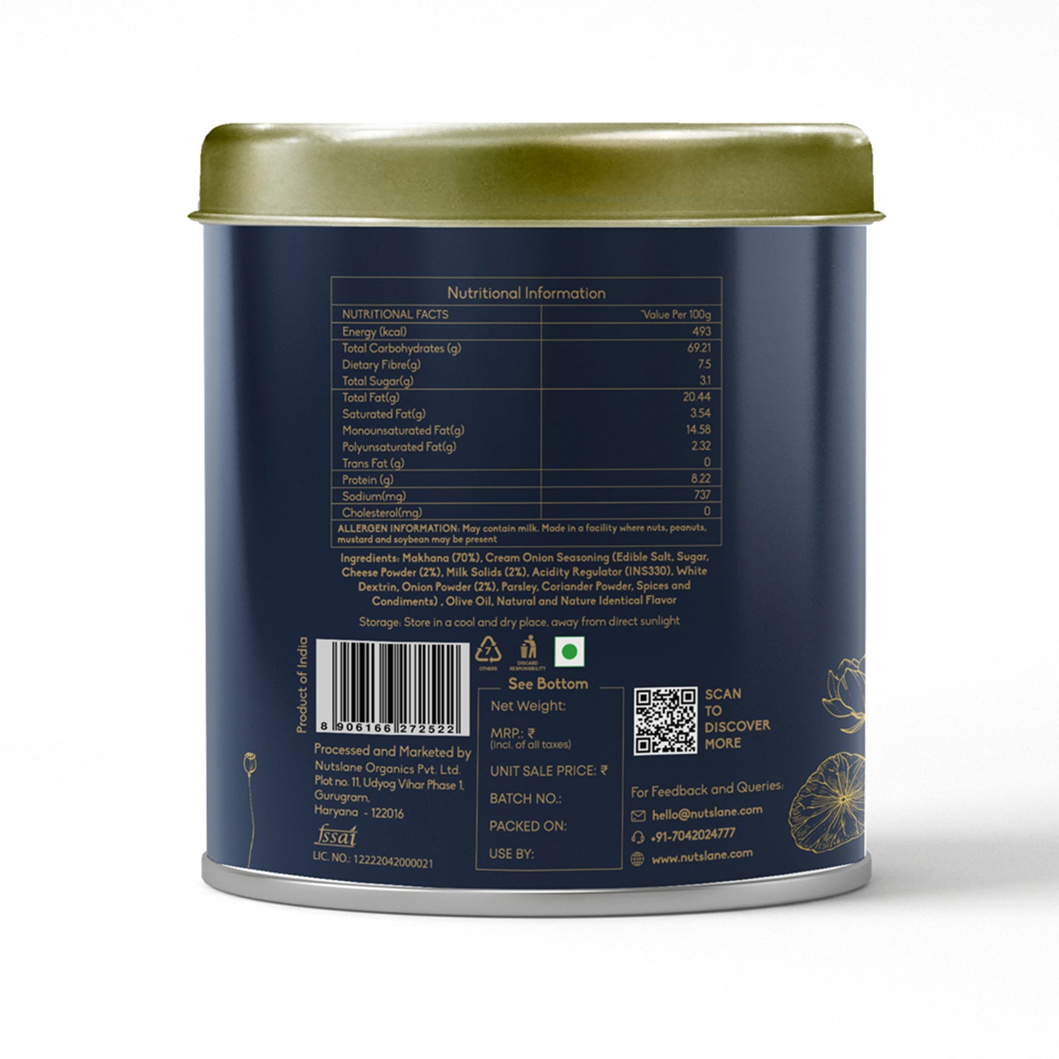 French Onion Cream Makhana -  50g