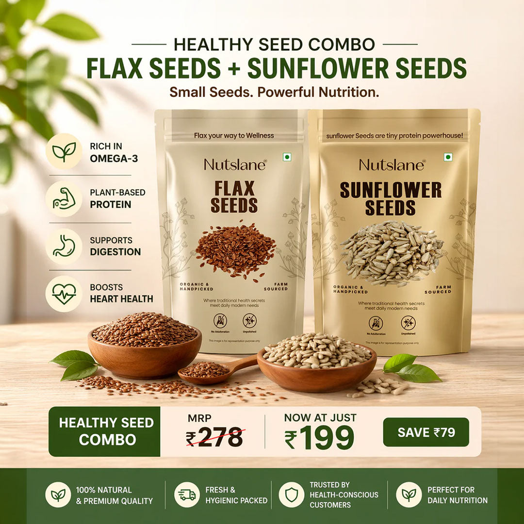 Healthy Seed Combo – Flax Seeds + Sunflower Seeds (100g)