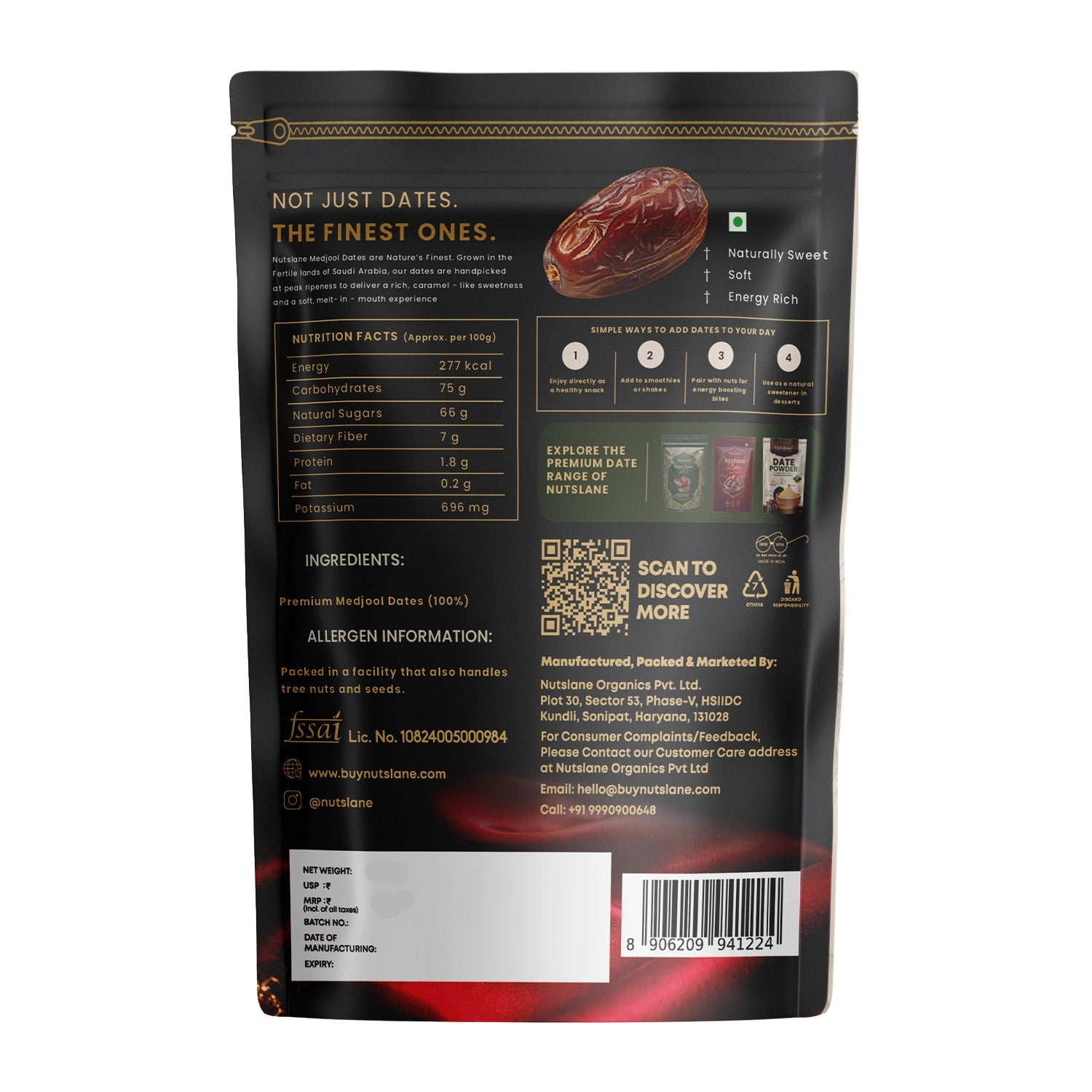 Nutslane Premium Madjool Dates - 200g