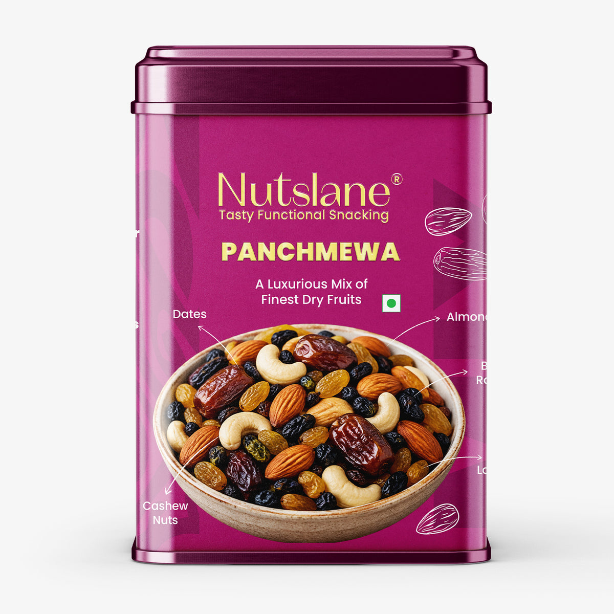 Nutslane Panchmewa Mix 200g | Premium Dry Fruit & Nut Mix | Traditional Indian Panchmewa Snack | Healthy Gourmet Snacking ✨