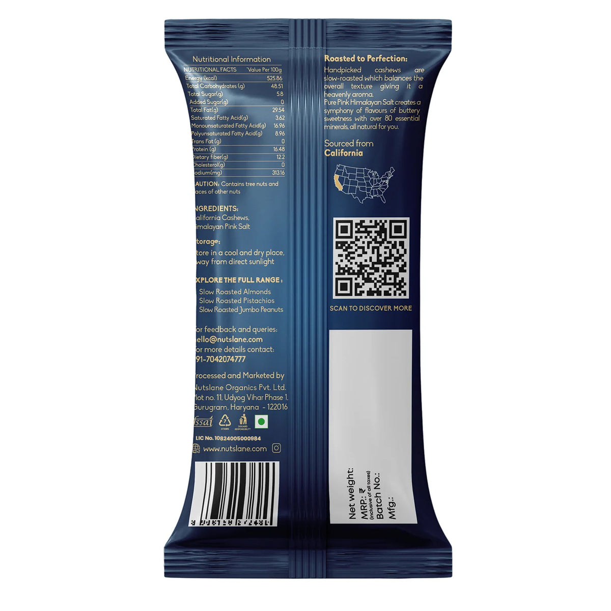 Crunchy Roasted Cashews | Protein Rich Snack (30g)